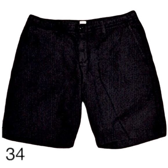 GAP Black Flat Front Shorts Waist 34 NWOT - Picture 1 of 9